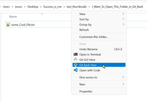 How To Open File Directory In Git Bash