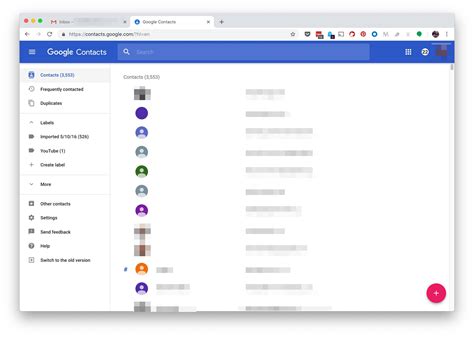 how to open google contacts in gmail