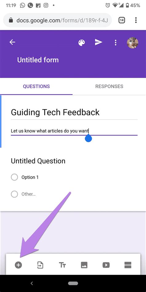 how to open google form on mobile