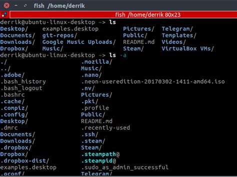 how to open hidden directory in linux terminal