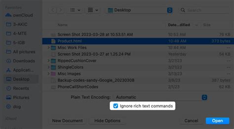 how to open html file in apple