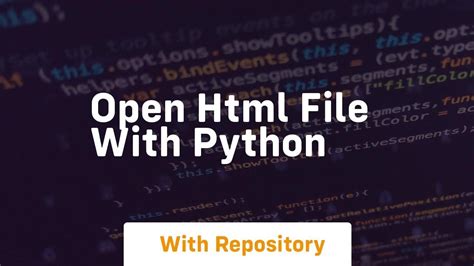 how to open html file in python
