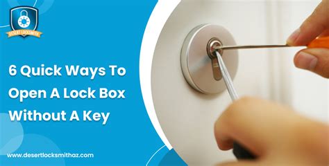 how to open lock box without code or key