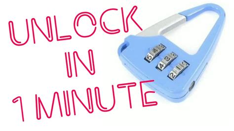how to open lock with number code