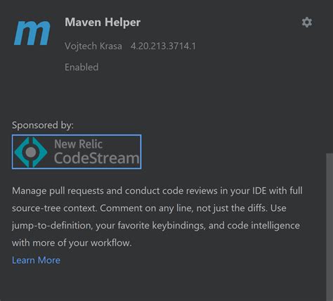 how to open maven helper plugin in intellij