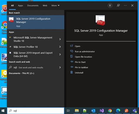 how to open microsoft sql server configuration manager
