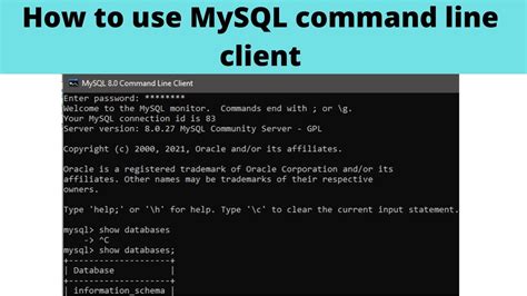 how to open mysql command line client