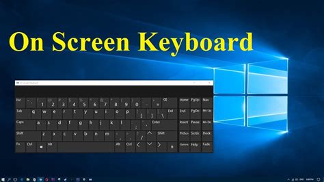 how to open on screen keyboard