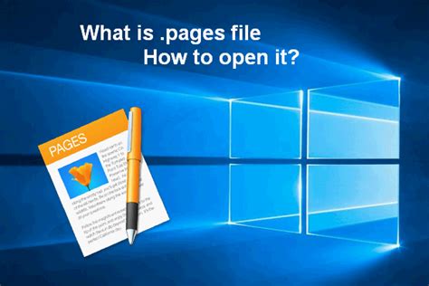 how to open pages format in windows
