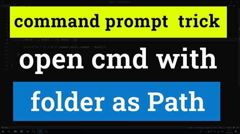 how to open path in cmd