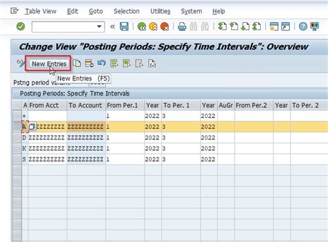 how to open posting period for company code in sap