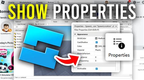 Explorer and Properties Roblox Studio Basics YouTube
