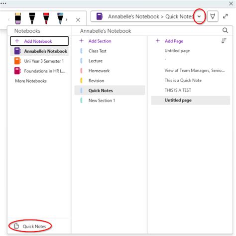How To Open Quick Notes In Onenote