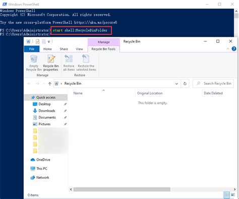 How To Open Recycle Bin From Powershell