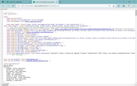 how to open source code of web page