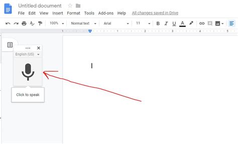 how to open speech to text in google docs