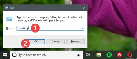 how to open system configuration with run
