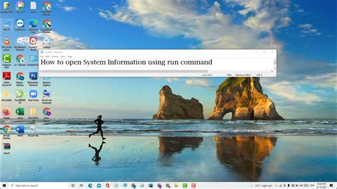 how to open system information using run