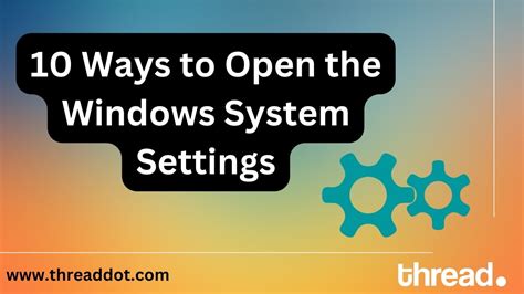 how to open system settings in windows 7