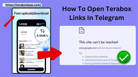 how to open telegram link without terabox app