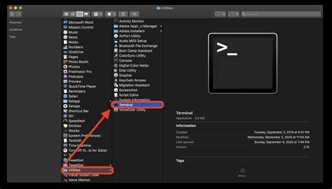 how to open terminal in apple