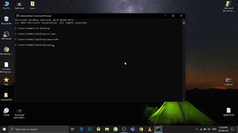 how to open visual studio code using cmd