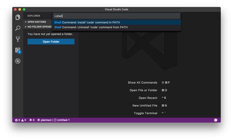 how to open vs code using terminal in mac