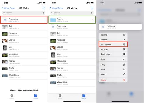 how to open zip folders on iphone