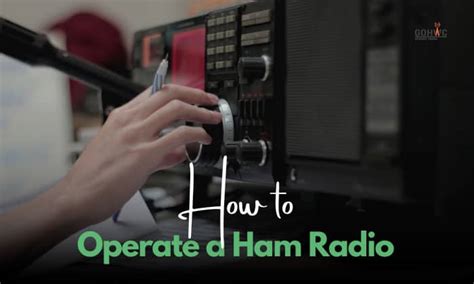how to operate ham radio