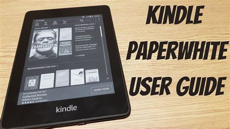 how to operate kindle paperwhite