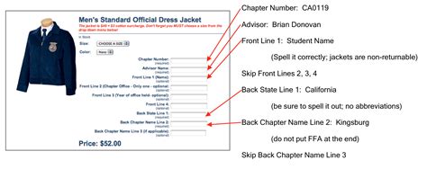 how to order ffa jackets