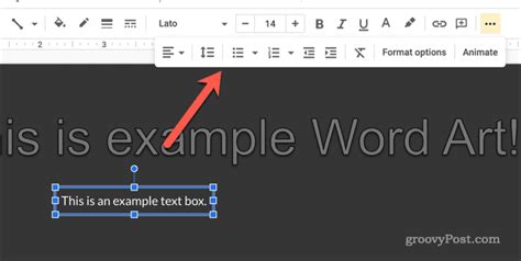 how to outline text box in google slides