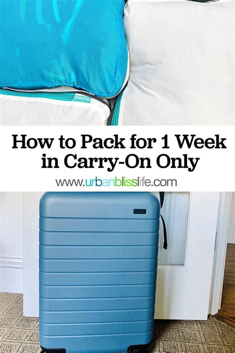 How To Pack In A Carry On For A Week