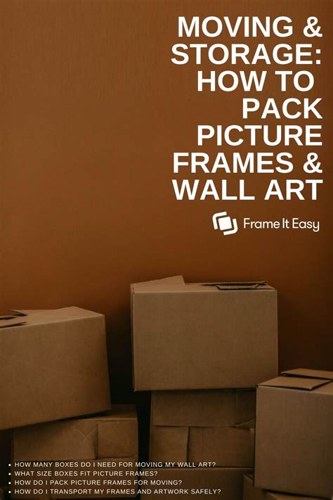 How To Pack Up Picture Frames