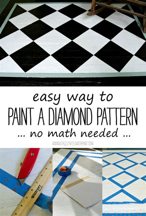 how to paint a diamond pattern on floor