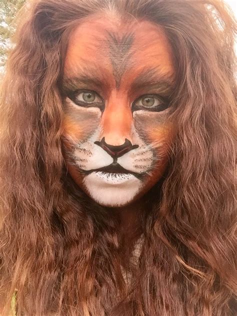 how to paint a lion face for halloween