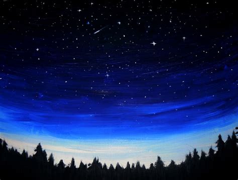 how to paint a night sky easy