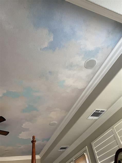 How To Paint Cloud Mural On Ceiling