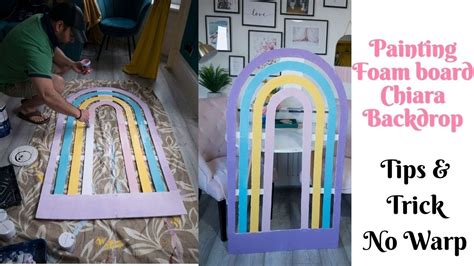 how to paint foam board for backdrop