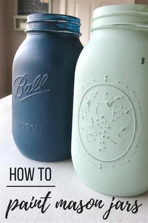 how to paint mason jars diy