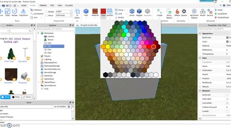 how to paint objects in roblox studio