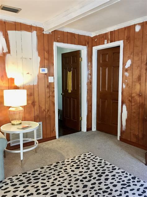 how to paint rough wood paneling