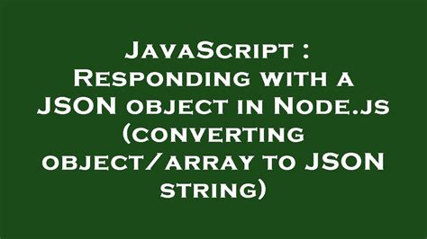how to parse json object in node js