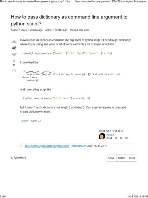 how to pass argument to python script from command line