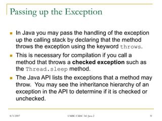How To Pass Exception To The Calling Method In Java