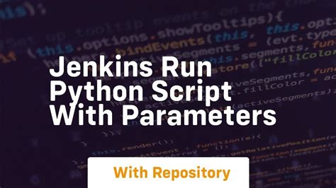 how to pass parameters to python script from jenkins