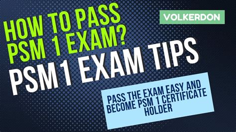how to pass psm 1 exam