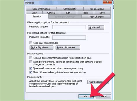how to password protect a word document 365