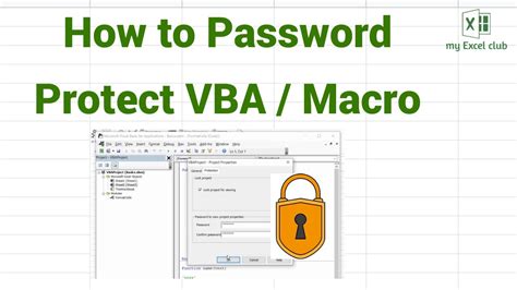 how to password protect vba macro