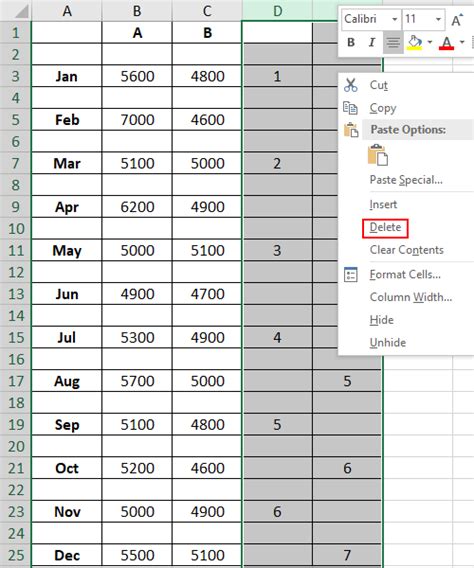 how to paste alternate rows in excel